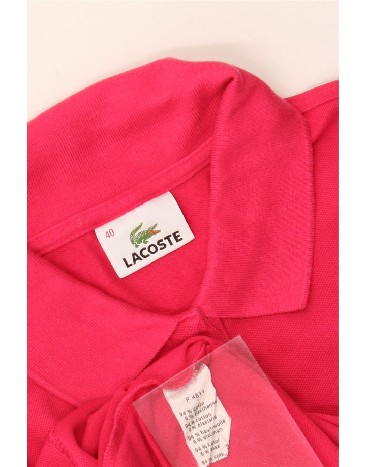 LACOSTE Womens Polo Shirt Size 40 Medium Pink Cotton Vintage Lacoste and Second-Hand Lacoste from Messina Hembry 