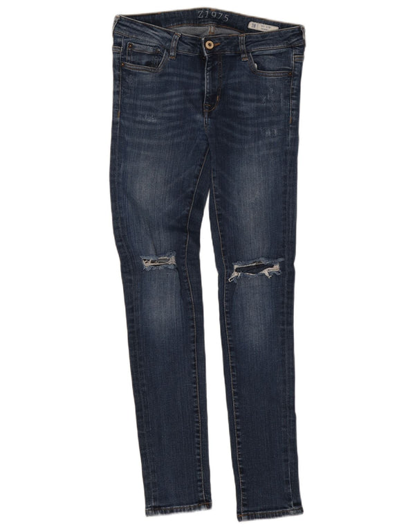 Blugi skinny cu talie mijlocie pentru femei Zara EU 38 Mici L30 L29 Albastru