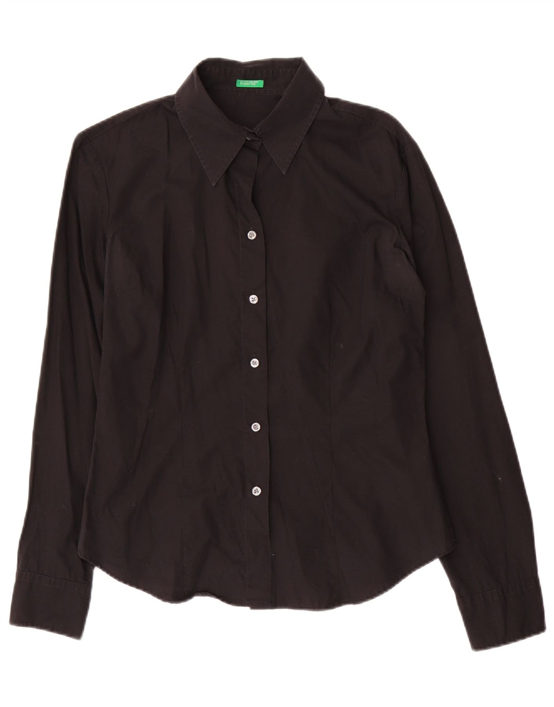 Cămașă Benetton pentru femei UK 14 Medium Black Bumbac