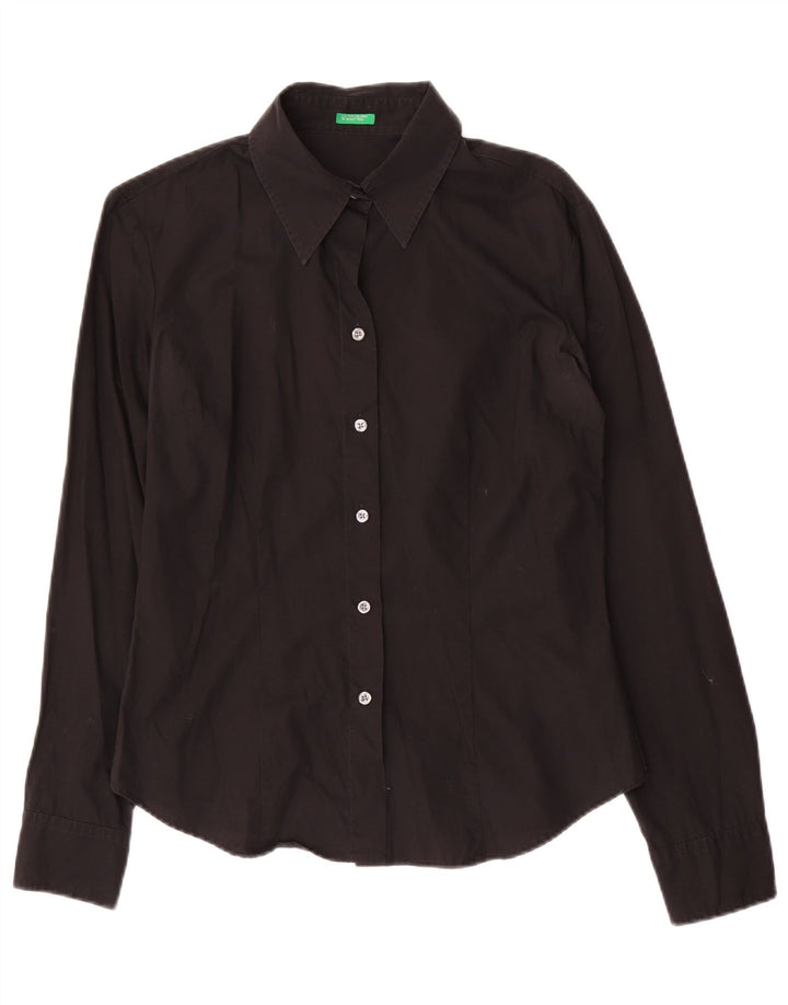 Cămașă Benetton pentru femei UK 14 Medium Black Bumbac