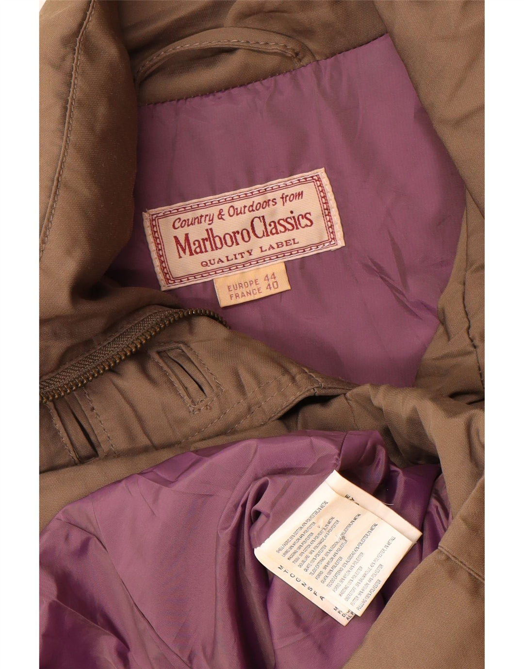 Jachetă căptușită pentru femei Marlboro Classics EU 44 XL bumbac maro
