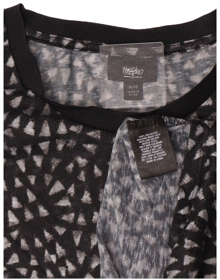 Bluză Mossimo pentru femei See Through Top UK 18 XL Poliester negru