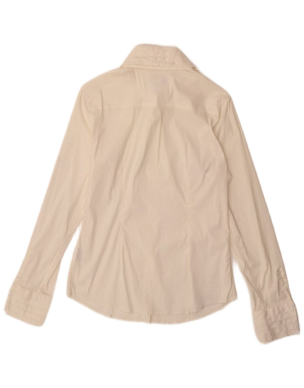 Cămașă pentru femei Gant UK 12, bumbac alb, mediu