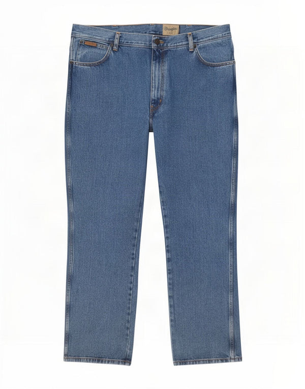 Wrangler Mens Texas Straight Jeans W42 L32 Blue Cotton