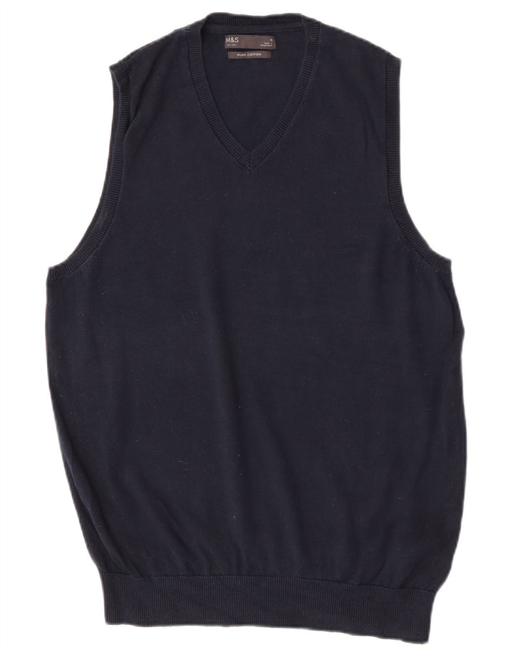 Marks & Spencer Vest pentru bărbați Tank Top Bumbac bleumarin mic