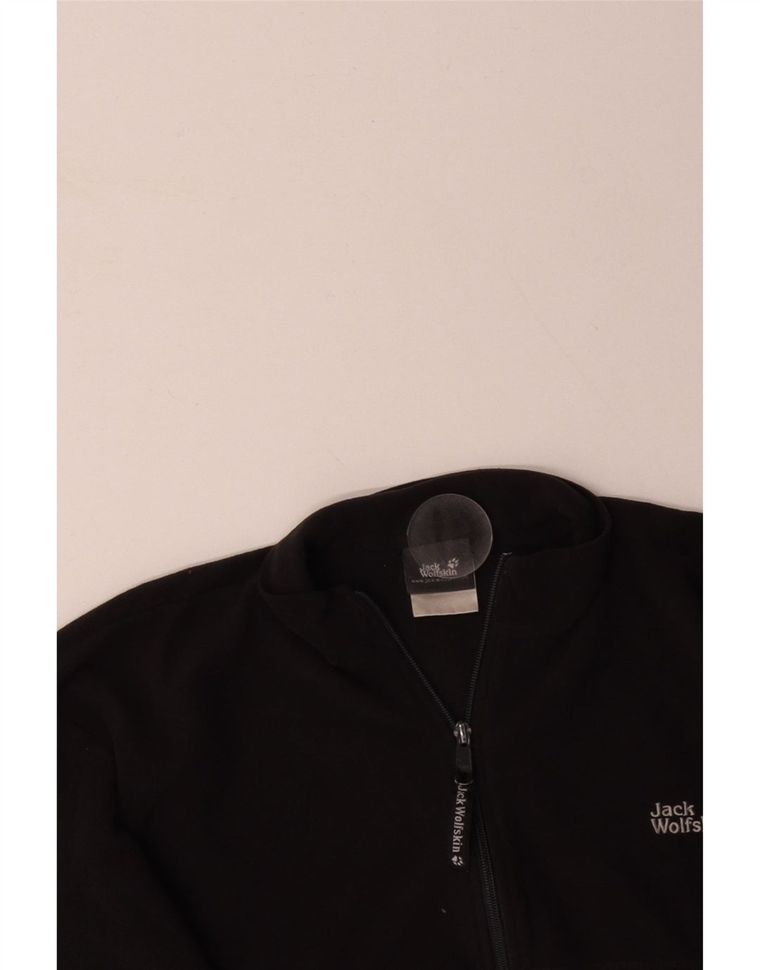 JACK WOLFSKIN Pulover pentru bărbați, cu fermoar, lână, negru, poliester