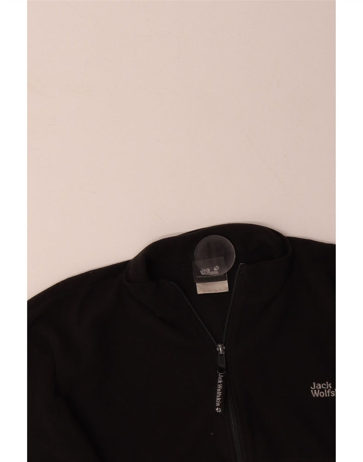 JACK WOLFSKIN Pulover pentru bărbați, cu fermoar, lână, negru, poliester