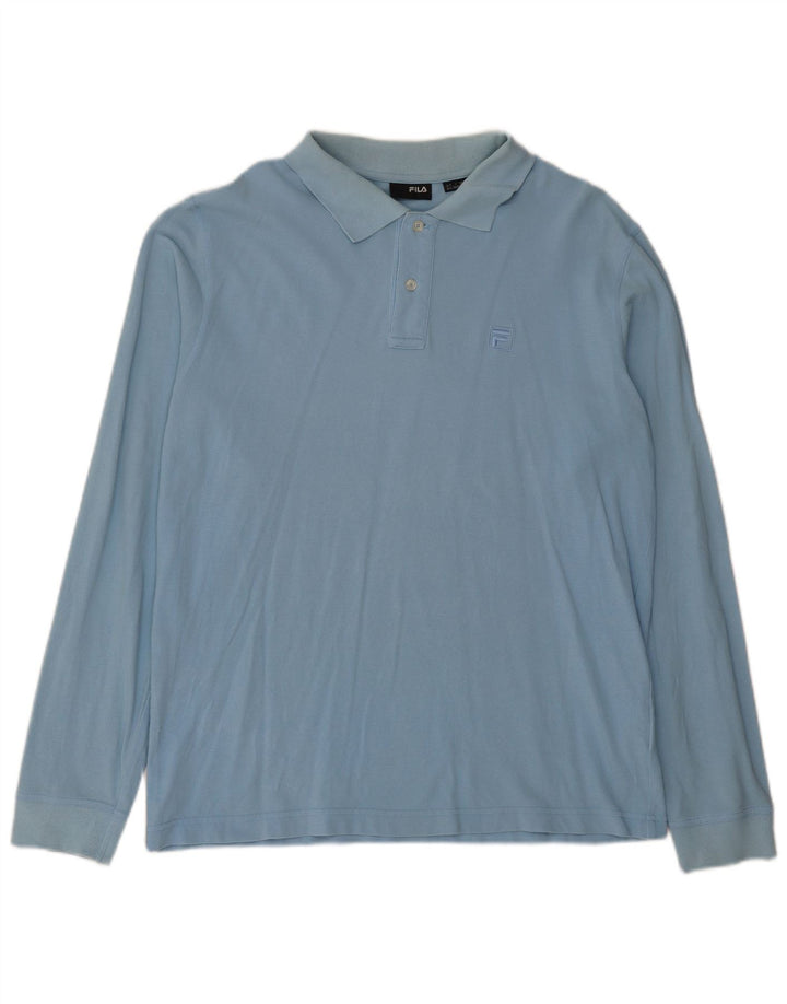 Tricou polo cu mânecă lungă Fila pentru bărbați, mare, albastru, bumbac
