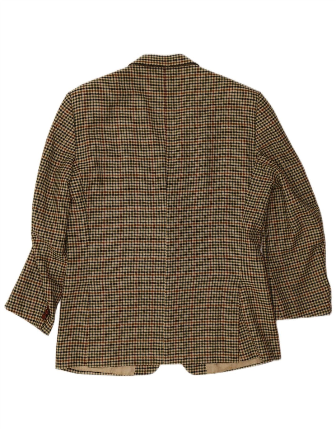 Jachetă vintage pentru bărbați cu 2 nasturi IT 50 Lână mare, bej, cu carouri