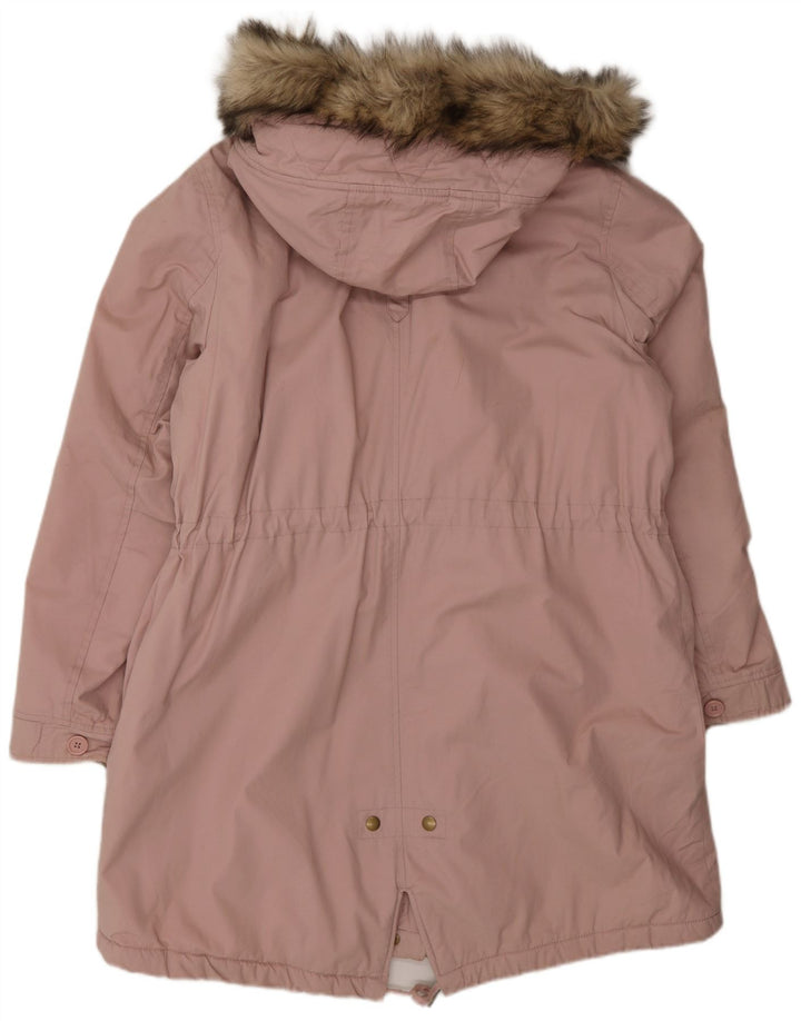 Marks & Spencer jachetă parka supradimensionată cu glugă pentru femei UK 16 mare roz