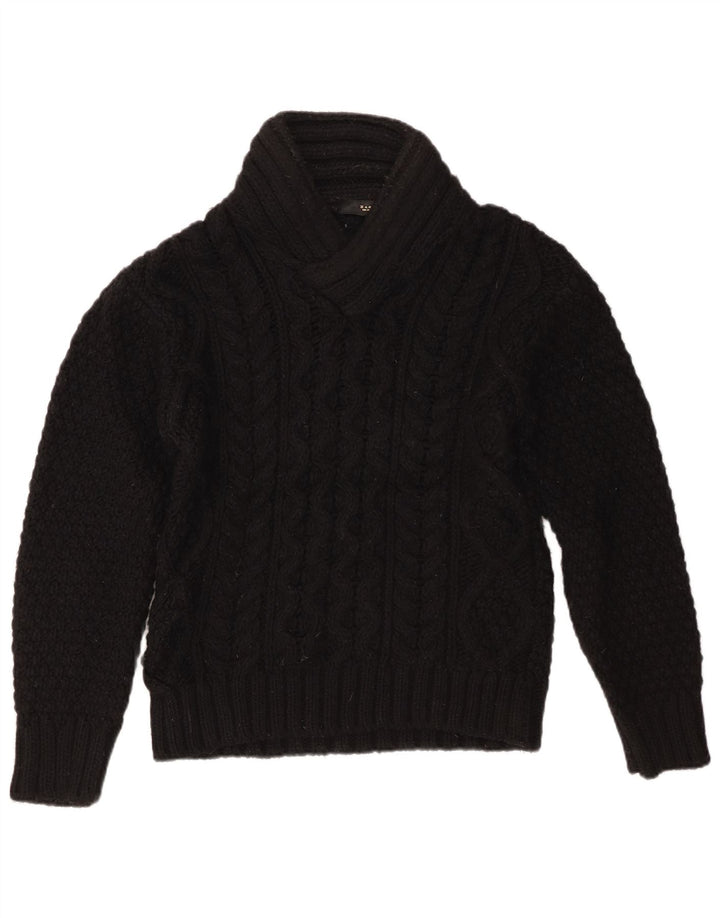 Pulover pentru bărbați Zara, cu decolteu în V, mediu acrilic, negru
