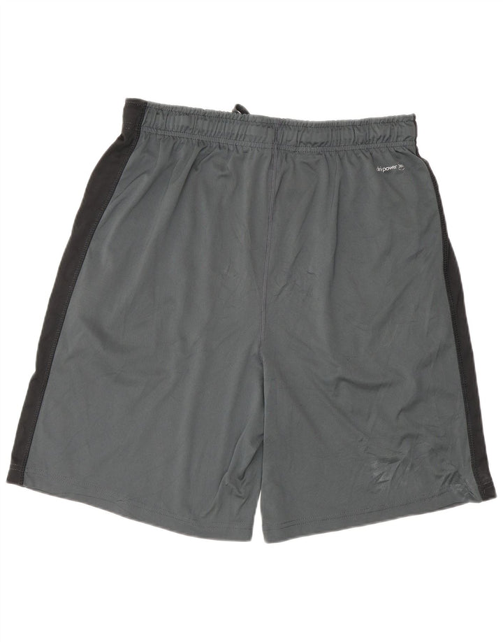 Pantaloni scurți sport Russell Athletic pentru bărbați, gri mediu, poliester color bloc
