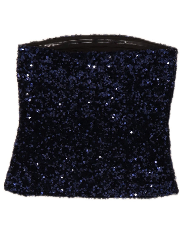 Top Crop fără bretele Etam pentru femei UK 10 Small, bleumarin, poliester