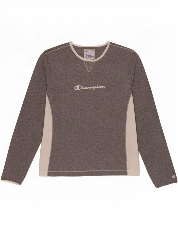 Champion pentru femei Heritage Classics Graphic Top cu mânecă lungă UK 14 Large Gri