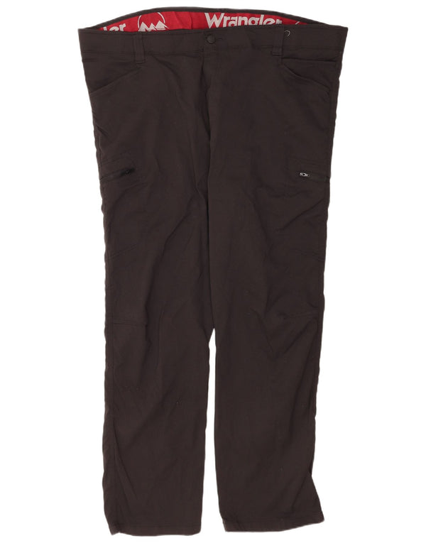 Wrangler Mens Straight Cargo Trousers W44 L30 Black Nylon