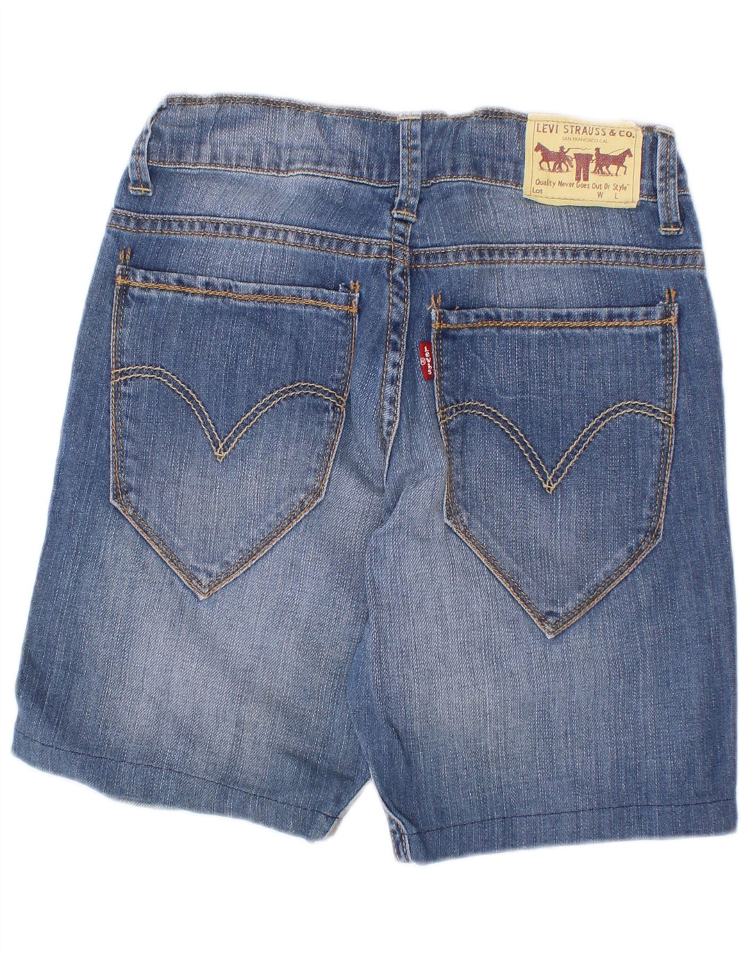 Pantaloni scurți din blugi pentru băieți Levi's 9-10 ani W22 bumbac albastru