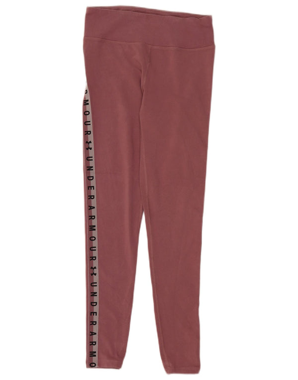 Leggings Under Armour pentru femei Heat Gear UK 10 Small Pink Colorblock