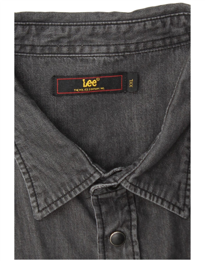 Cămașă din blugi pentru bărbați LEE 2XL negru