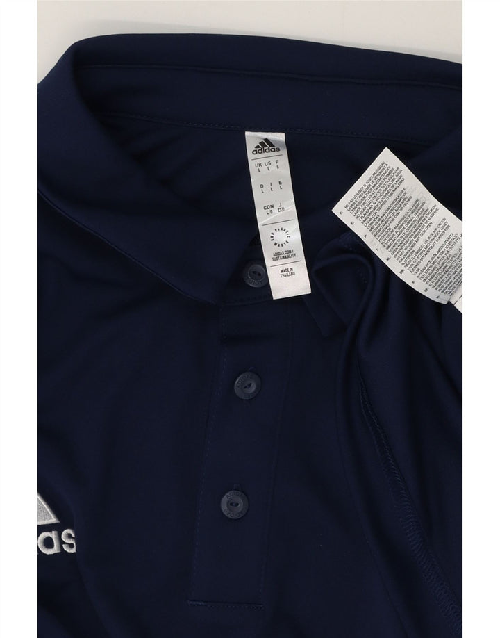 Tricou polo Adidas Aeroready pentru bărbați, mare, albastru, poliester