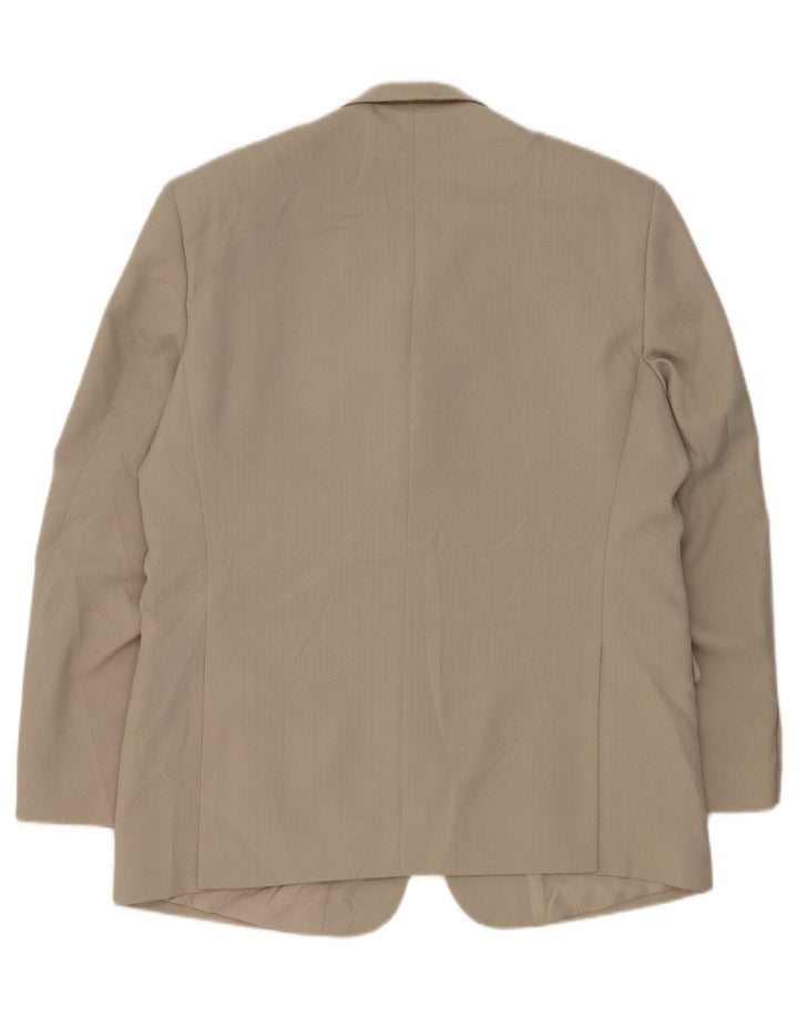 Jachetă vintage pentru bărbați cu 2 nasturi, UK 44 2XL, poliester gri