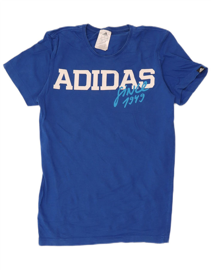 Tricou grafic pentru bărbați Adidas Top mic, albastru, bumbac