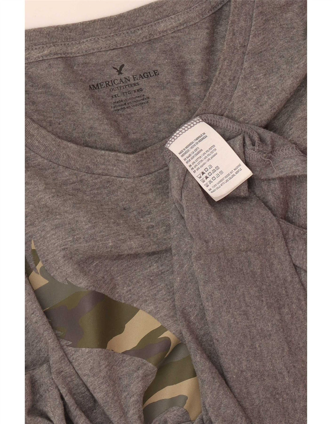 Tricou grafic pentru bărbați American Eagle Top 2XL bumbac gri