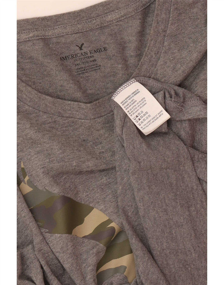 Tricou grafic pentru bărbați American Eagle Top 2XL bumbac gri