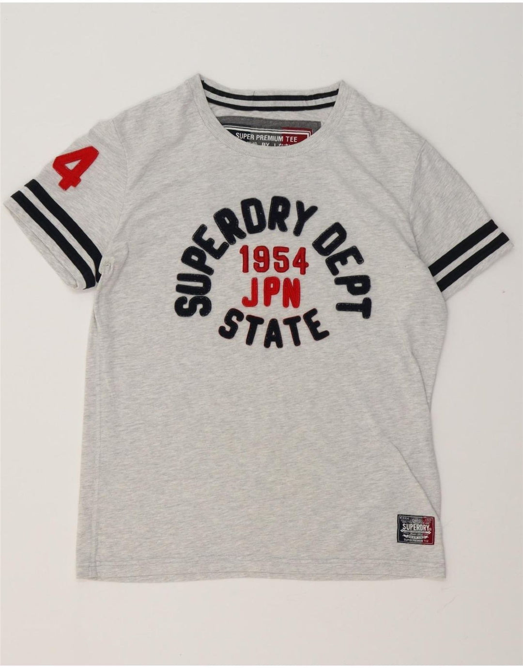 Tricou grafic pentru bărbați SUPERDRY Top 2XL, bumbac gri cu pete