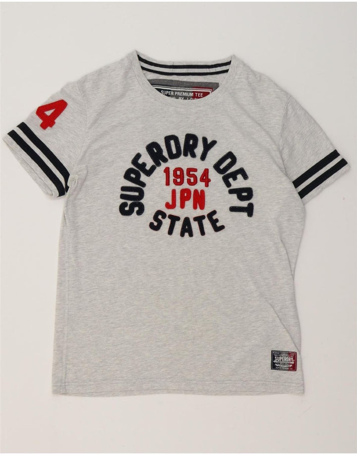 Tricou grafic pentru bărbați SUPERDRY Top 2XL, bumbac gri cu pete