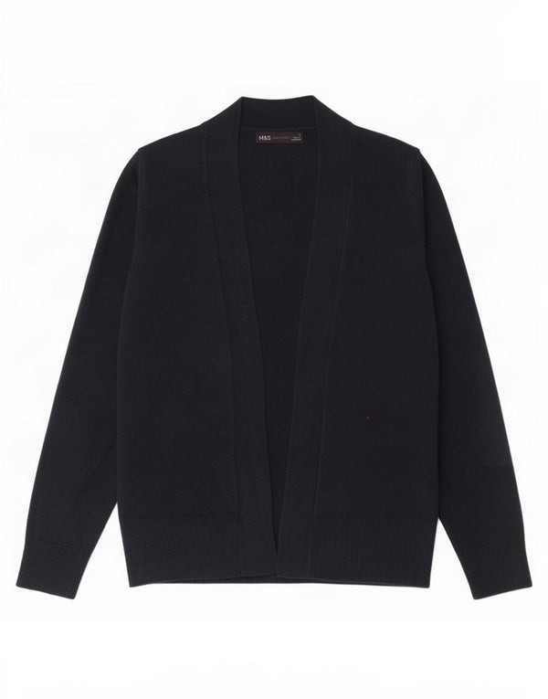 Pulover cardigan deschis pentru femei Marks & Spencer UK 10 mic albastru marin acrilic