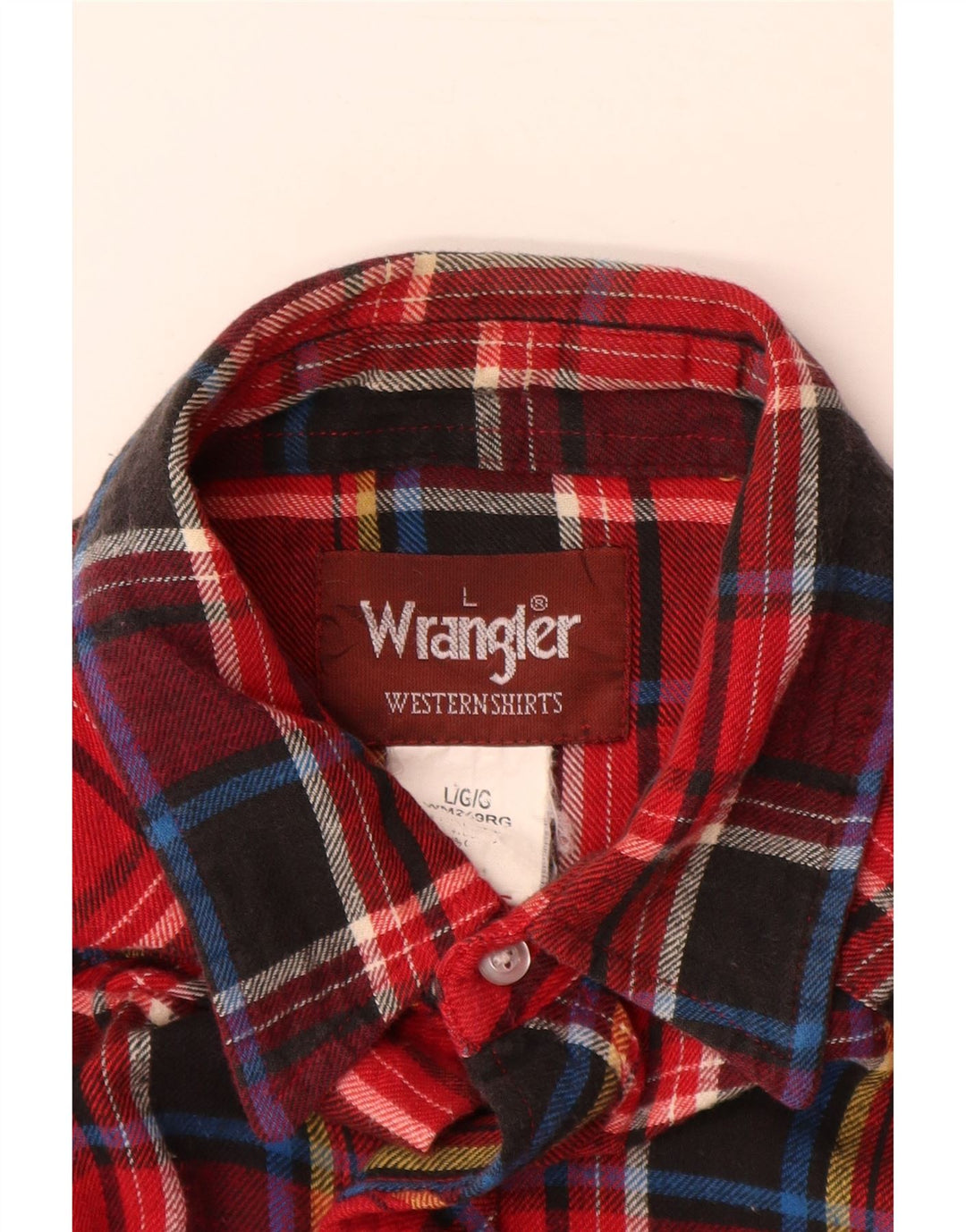 Cămașă Western Flannel Wrangler pentru bărbați, în carouri roșii mari