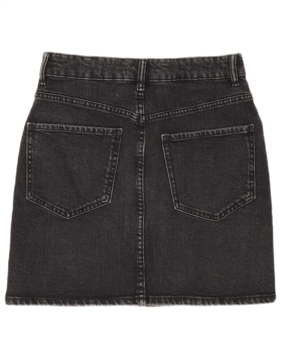 Fusta Mini Denim Zara Femei Mic W26 Bumbac Gri