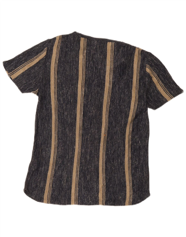 Tricou pentru bărbați Zara Mic, gri, cu dungi acrilice