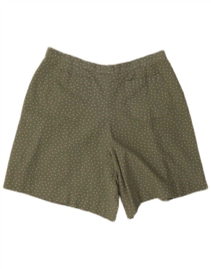 Pantaloni scurți casual vintage pentru femei mari W34 pete verzi
