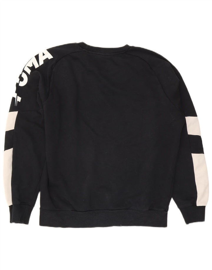 Hanorac grafic pentru bărbați Puma Pulover mediu negru colorblock
