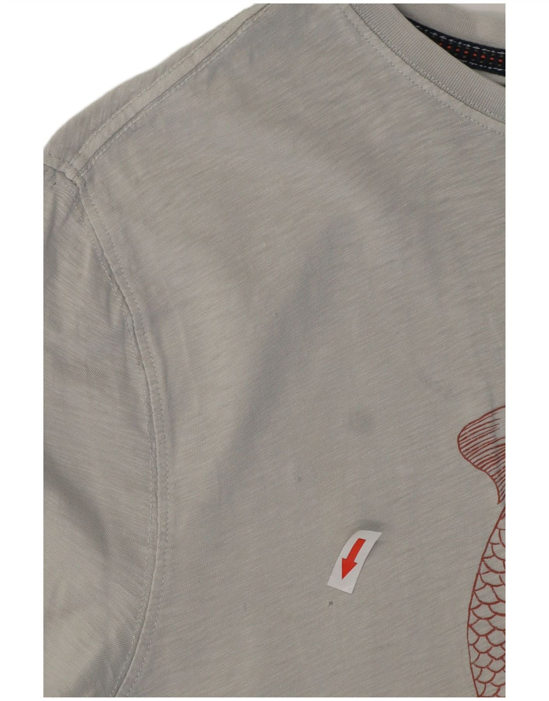White Stuff Tricou grafic pentru bărbați Top Medium Gri Bumbac