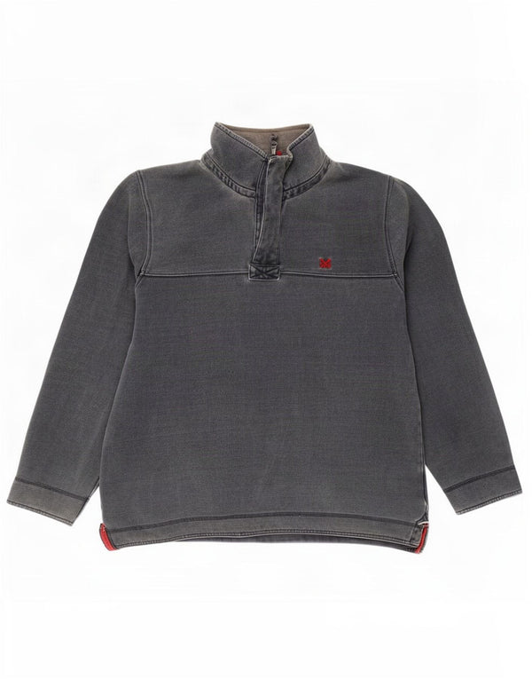 Crew Clothing Hanorac pentru bărbați cu fermoar și gât Pulover mare, albastru bleumarin, bumbac