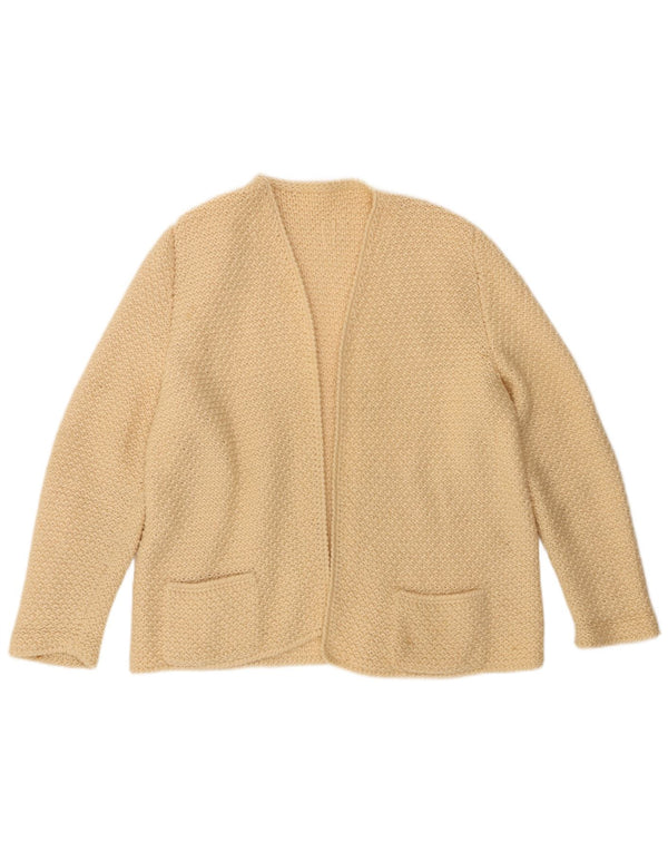 Pulover cardigan deschis pentru femei vintage UK 16 mare bej