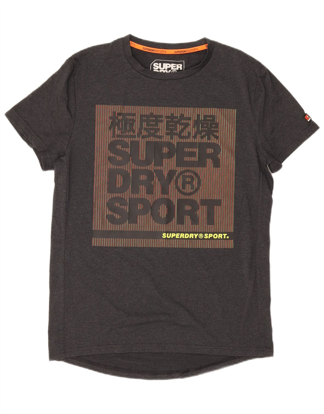 Tricou grafic pentru bărbați Superdry Top din bumbac gri mediu