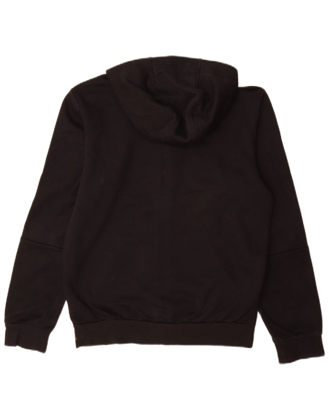 ADIDAS Mens Zip Hoodie Sweater Small Black Cotton