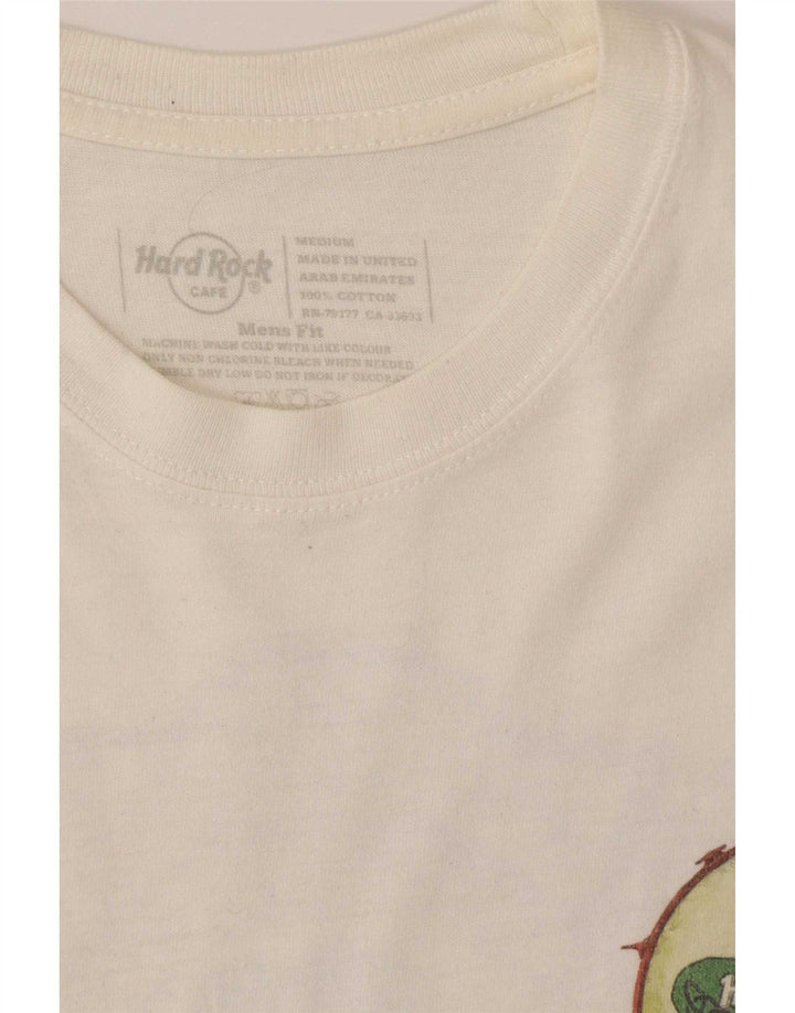 Tricou grafic Dublin pentru bărbați Hard Rock Cafe Top, mediu, alb, bumbac