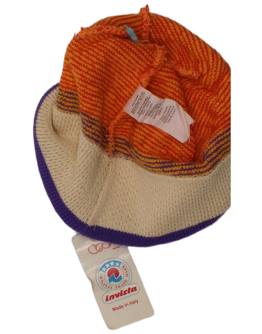 Pălărie Invicta pentru femei, cu tricot grafic, mărime, acrilic portocaliu