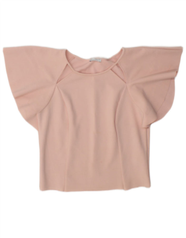Bluză Zara pentru femei Crop Batwing Top UK 10 Small Pink Poliester
