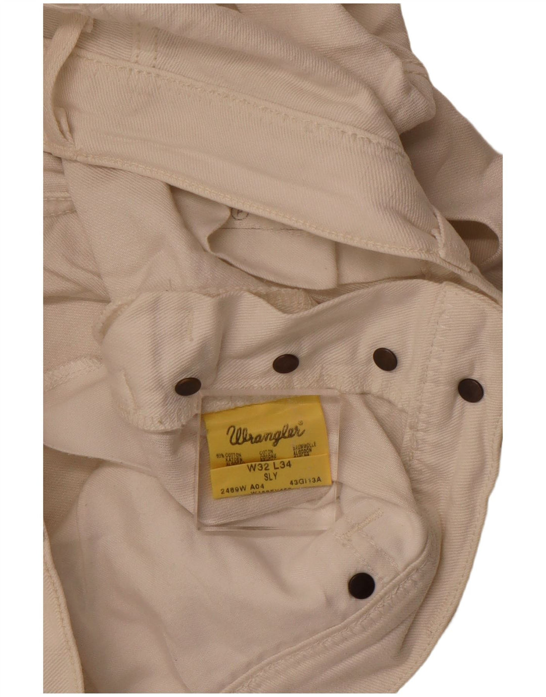 Pantaloni scurți Wrangler Sly Denim W32, mari, bumbac alb