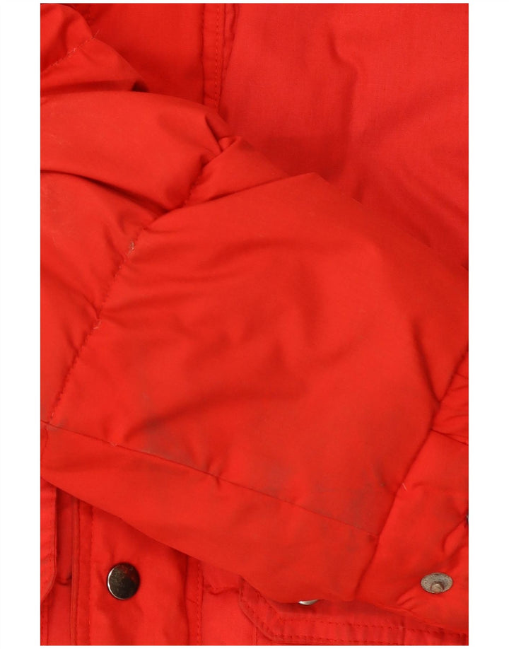Jachetă căptușită cu glugă pentru bărbați SALEWA UK 40, mare, roșu, poliester color bloc