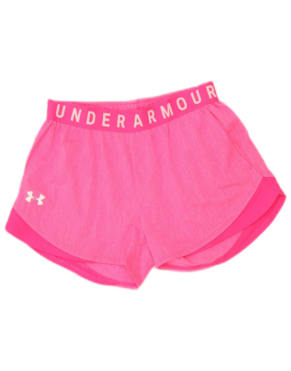 Pantaloni scurti sport grafic Under Armour pentru femei UK 6 XS poliester roz