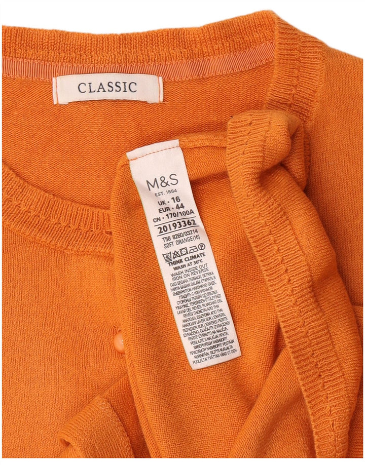 Pulover cardigan supradimensionat pentru femei Marks & Spencer UK 16 mare portocaliu