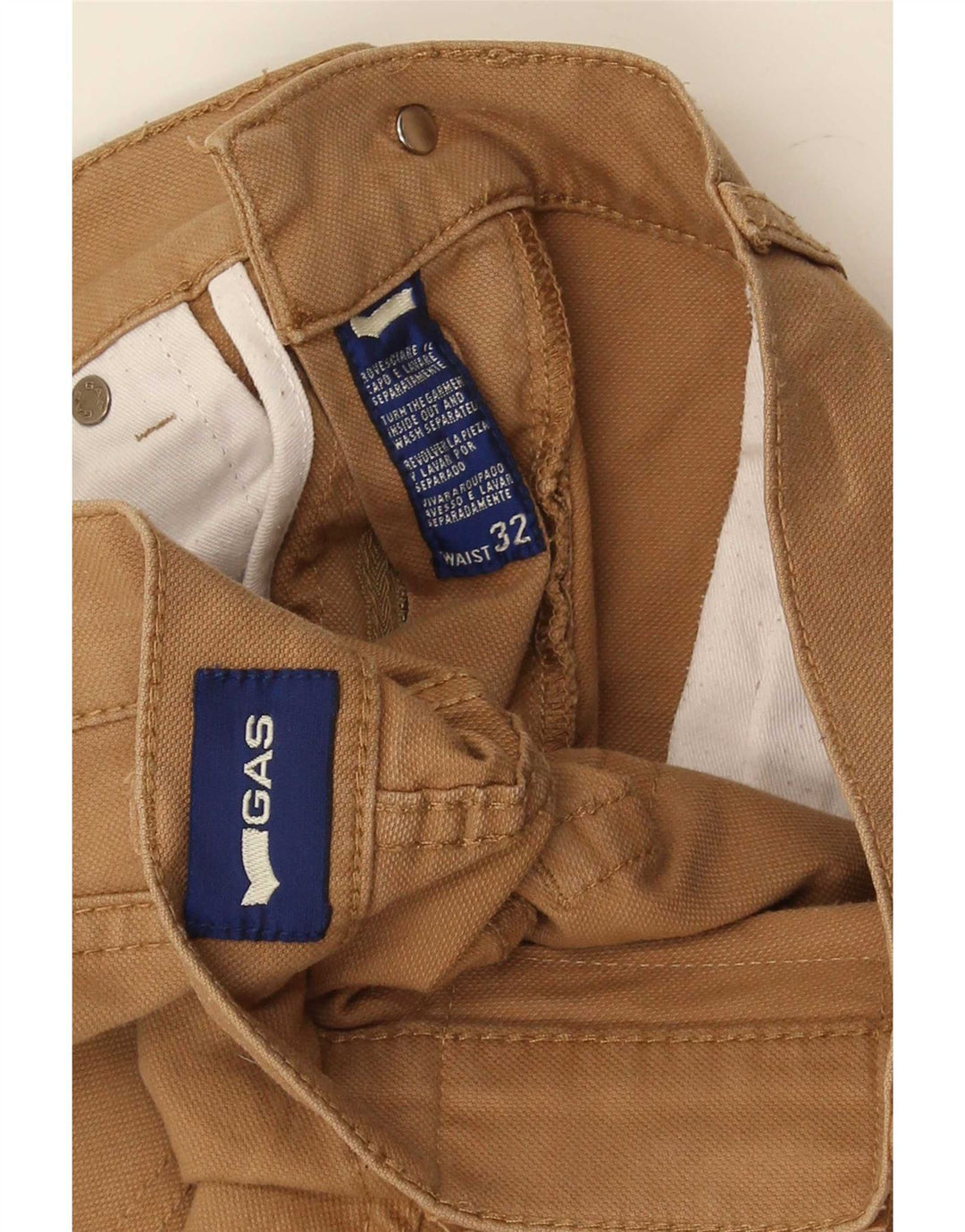 Pantaloni tăiați pentru bărbați Gas W32 L24 bej