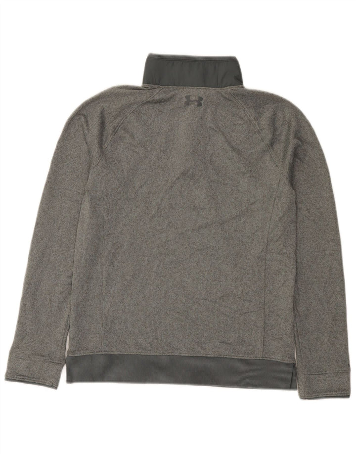 Pulover pentru băieți Under Armour, cu gât cu nasturi, 11-12 ani, mare, gri