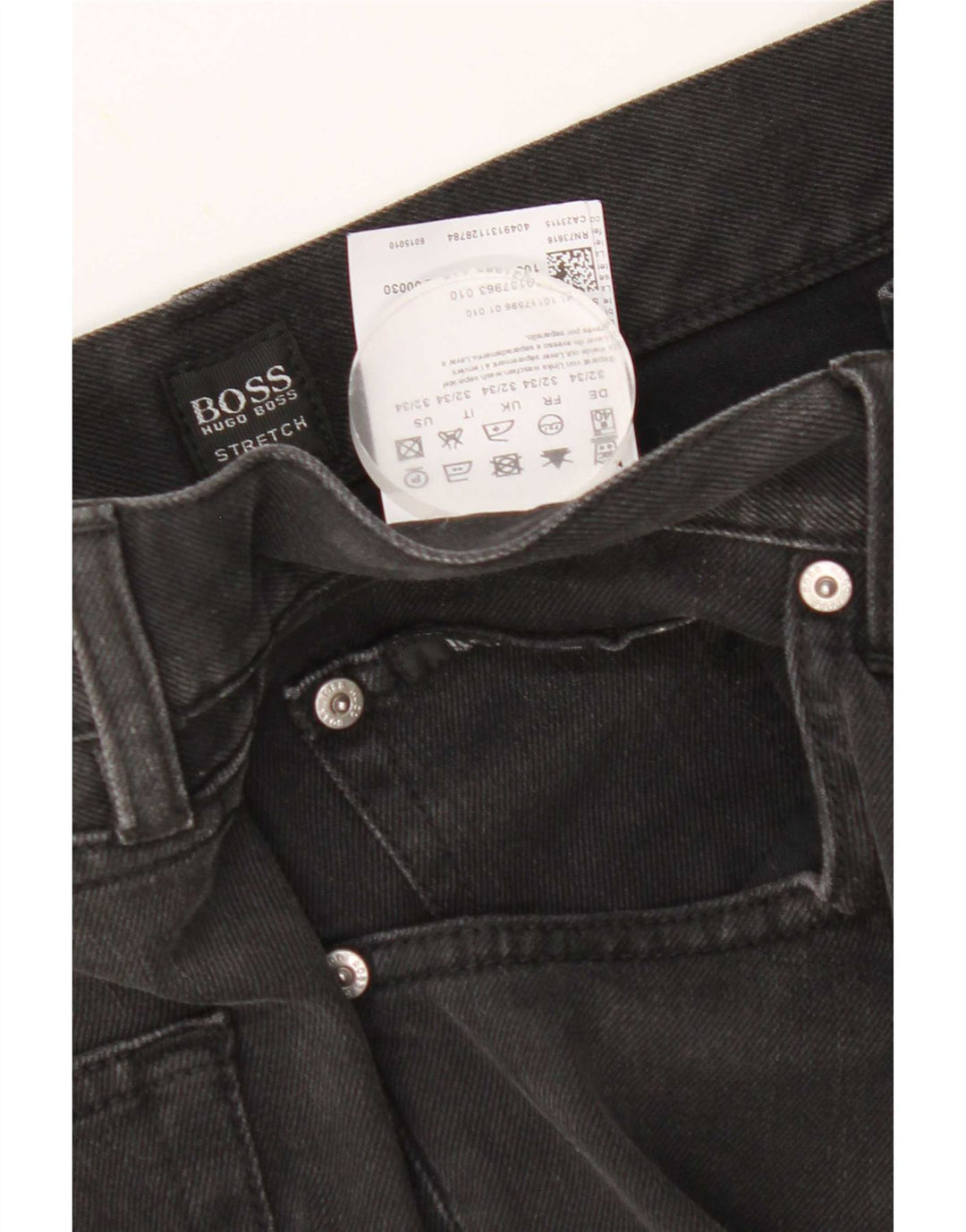 Blugi drepti pentru bărbați Hugo Boss W32 L34 bumbac negru